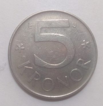 SWEDEN 5 KRONOR 1983(used)