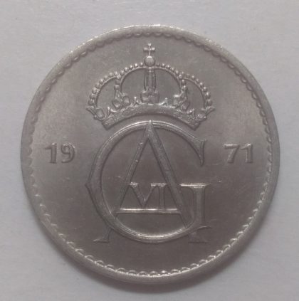 SWEDEN 50 ORE 1971(used) | Indian Postage Stamps | Indian Coins | Old Indian Currency | Rare Indian Coins | Numismatic Collection India - Image 2