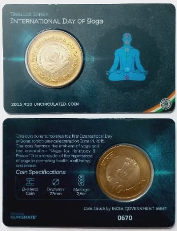 International Day Of Yoga ATM card Rs.10 (Pvt)