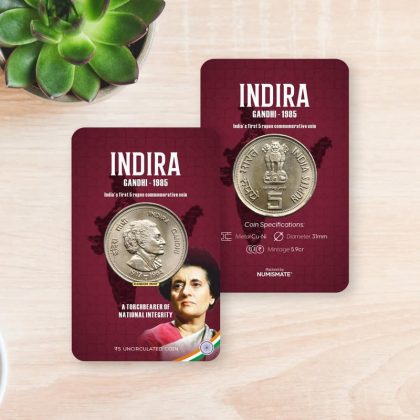 Indira Gandhi -1985  ATM card Rs.5 | Indian Postage Stamps | Indian Coins | Old Indian Currency | Rare Indian Coins | Numismatic Collection India