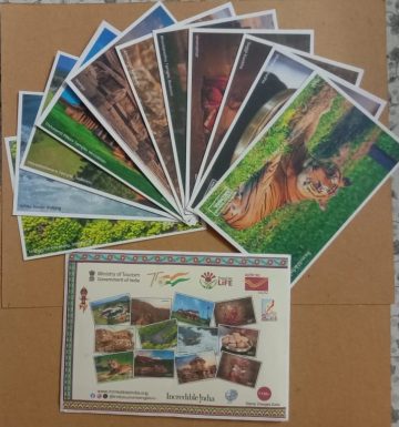 Incredible India Set of 12 Post Cards Maxi Cards