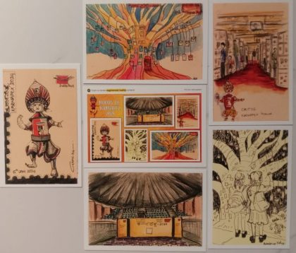 Moods OF Karnapex 2024( Set of 6 Post Cards )Maxi Cards | Indian Postage Stamps | Indian Coins | Old Indian Currency | Rare Indian Coins | Numismatic Collection India