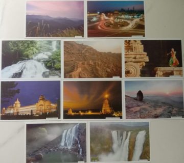 Tourist Places OF Karnataka (Set of 10 Pictorial Post Cards) Maxi Cards
