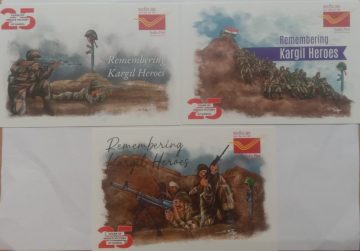 25 Years OF Kargil Vijay Diwas Set OF 3 Picture Maxi Card