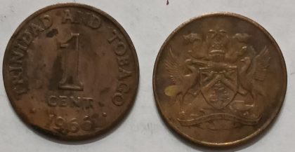 Trinidad and tobago 1 cent Coin 1966 (Used) | Indian Postage Stamps | Indian Coins | Old Indian Currency | Rare Indian Coins | Numismatic Collection India