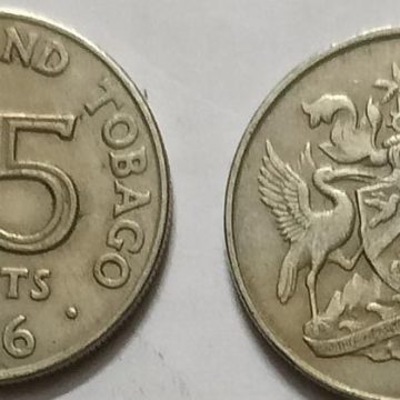 Trinidad and tobago 25 cents Coin  1966  (Used)