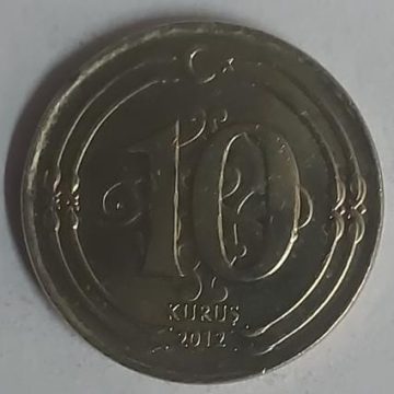 TURKEY 10 KURUS Coin 2012  (used)