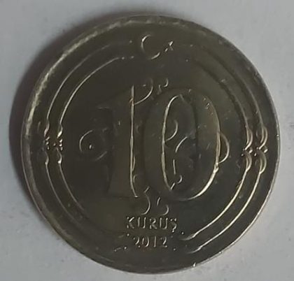 TURKEY 10 KURUS Coin 2012  (used) | Indian Postage Stamps | Indian Coins | Old Indian Currency | Rare Indian Coins | Numismatic Collection India