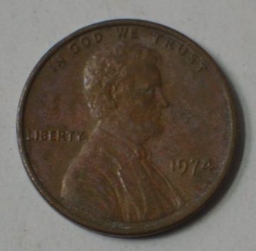 U.S.A. 1-CENT 1974 (used)
