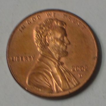 U.S.A. 1-CENT 2002 (used)