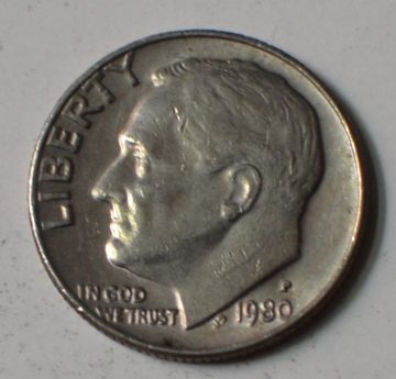U.S.A. 1-DIME 1980 (Used)