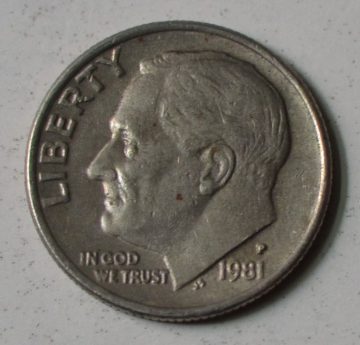 U.S.A. 1-DIME 1981 (Used)