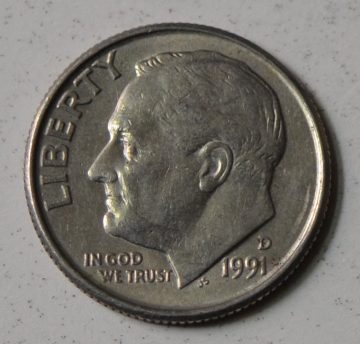 U.S.A. 1-DIME 1991 (Used)