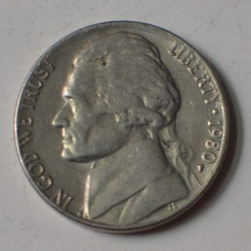 U.S.A. 5- CENT 1980(used)