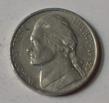 U.S.A. 5- CENT 1992(used)