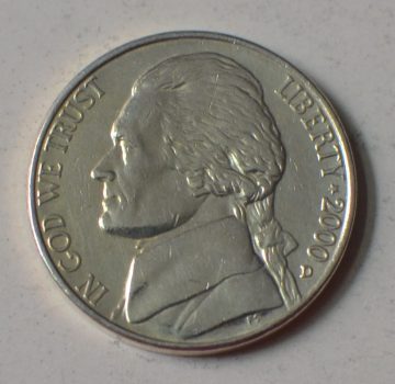 U.S.A. 5- CENT 2000(used)