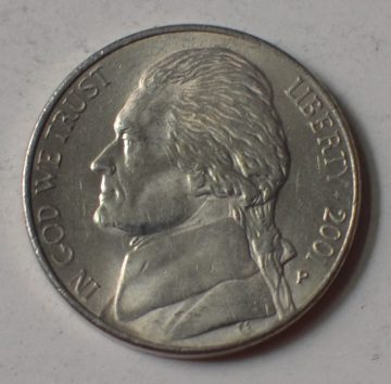 U.S.A. 5- CENT 2001(used)