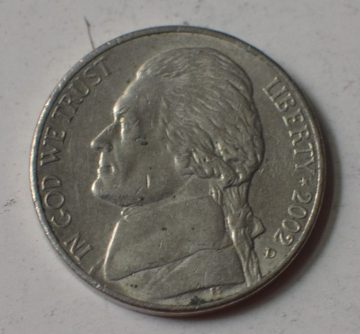 U.S.A. 5- CENT 2002(used)