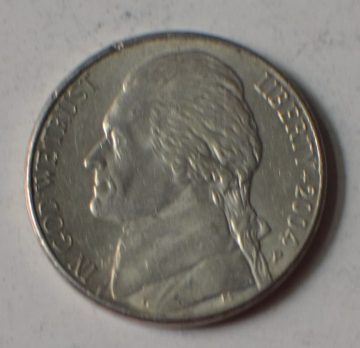 U.S.A. 5- CENT 2004( LOUISTANA PURCHASE)(used)