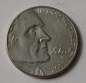 U.S.A. 5- CENT 2005 (Ocean in view! O! The joy!(used)