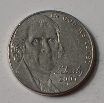 U.S.A. 5- CENT 2007(used)