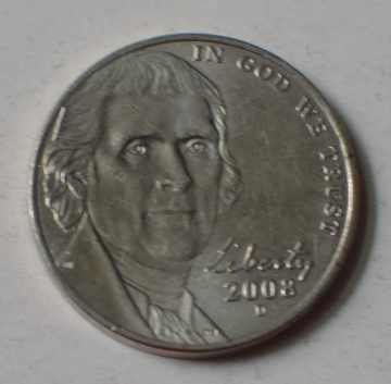 U.S.A. 5- CENT 2008(used)