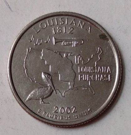 U.S.A. _QUARTER DOLLAR 2002(LOUISIANA PURCHASE) (used) | Indian Postage Stamps | Indian Coins | Old Indian Currency | Rare Indian Coins | Numismatic Collection India - Image 2