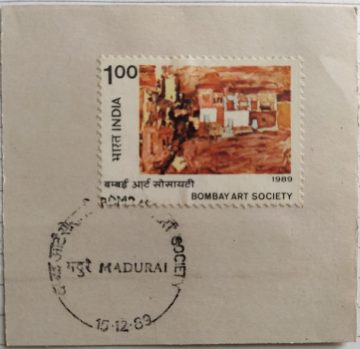15 Dec. '89 Centenary of Bombay Art Society.1st Day Cancellation