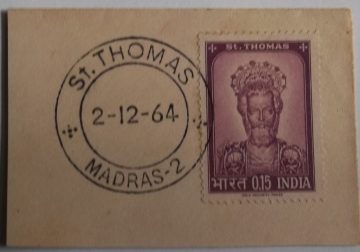 02 Dec.'64 St Thomas (Apostle). 1st Day Cancellation
