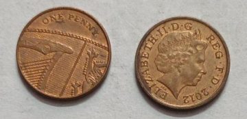 UK 1 Penny Coin 2012 (USED)