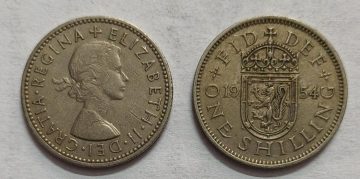 UK 1 Shilling Coin 1954 (USED)