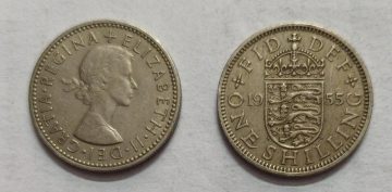 UK 1 Shilling Coin 1955 (USED)