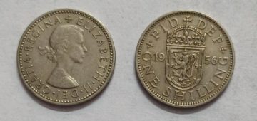 UK 1 Shilling Coin 1956 (USED)