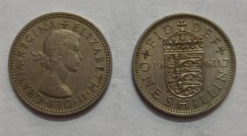 UK 1 Shilling Coin1961 (USED)