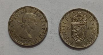 UK 1 Shilling Coin 1963 (USED)