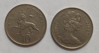 UK 10 Pence Coin 1979 (USED) | Indian Postage Stamps | Indian Coins | Old Indian Currency | Rare Indian Coins | Numismatic Collection India