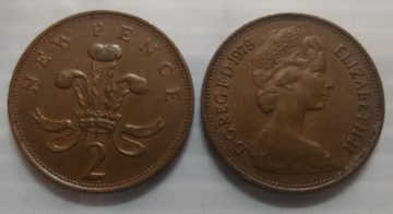 2 New Pence Elizabeth-II 1979(Used)
