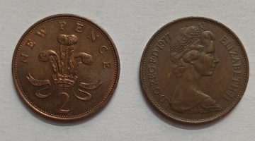 UK 2 New Pence Coin 1977 (USED)