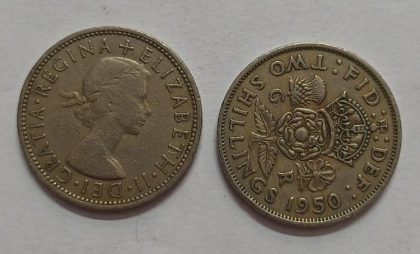 UK 2 Shilling Coin 1950 (USED) | Indian Postage Stamps | Indian Coins | Old Indian Currency | Rare Indian Coins | Numismatic Collection India