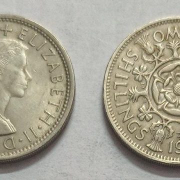 UK 2 Shilling Coin 1960 (USED)