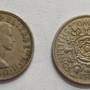 UK 2 Shilling Coin 1964 (USED)