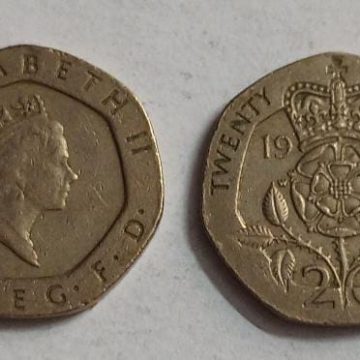 UK 20 Pence Coin1985 (USED)