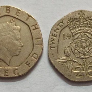 UK 20 Pence Coin 1991 (USED)