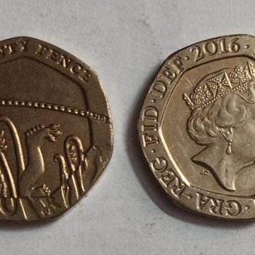 UK 20 Pence Coin 2016 (USED)