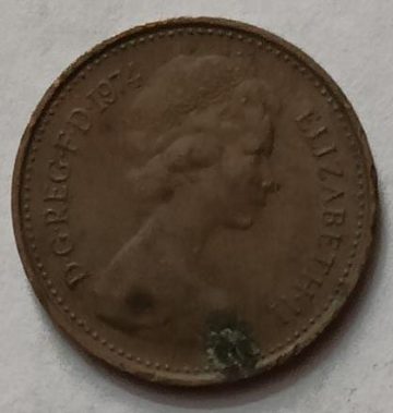 UK Half  Penny 1974 Coin (Used)