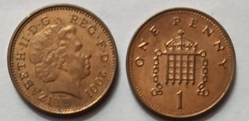 UK 1 Penny Coin 2001  (USED)