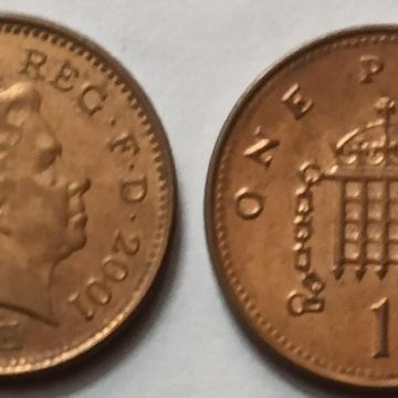 UK 1 Penny Coin 2001  (USED)