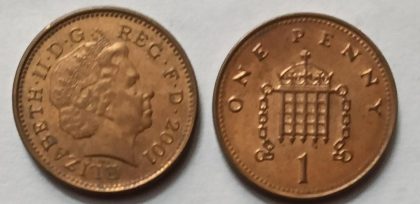 UK 1 Penny Coin 2001  (USED) | Indian Postage Stamps | Indian Coins | Old Indian Currency | Rare Indian Coins | Numismatic Collection India