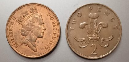 2 pence Garden Bird  Elizabeth II 1996 | Indian Postage Stamps | Indian Coins | Old Indian Currency | Rare Indian Coins | Numismatic Collection India