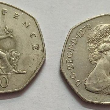 UK 50 Pence Coin 1979 (USED)